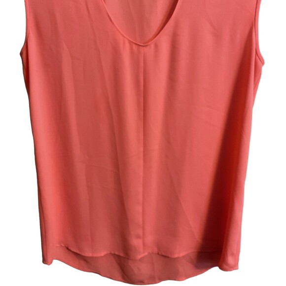 J. Crew Shirt Women's Size 2 Orange V-Neck Sleeveless Tank Top - Picture 3 of 9